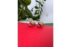 Сережки з вишивкою "Волошки" МС004